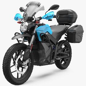 3D Electric Police Motorcycle model